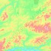 Mapa topográfico Yukon-Koyukuk (CA), altitude, relevo