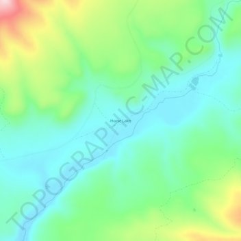 Mapa topográfico Horse Lake, altitude, relevo