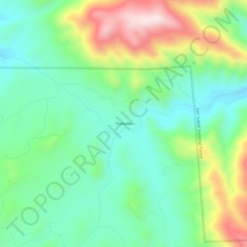 Mapa topográfico Yorkville, altitude, relevo