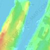 Mapa topográfico Anse à Digue, altitude, relevo