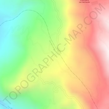 Mapa topográfico Portones, altitude, relevo