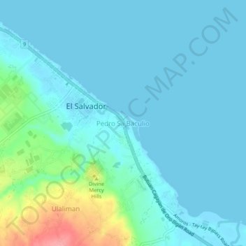 Mapa topográfico Pedro Sa Baculio, altitude, relevo