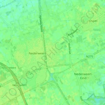 Mapa topográfico Budschop, altitude, relevo