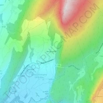 Mapa topográfico Bande Village, altitude, relevo