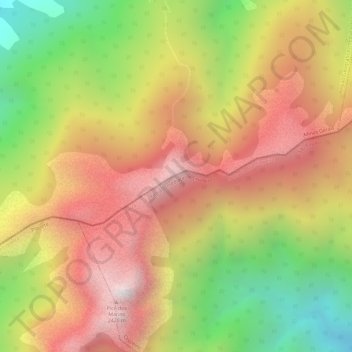 Mapa topográfico Pico do Marinzinho, altitude, relevo