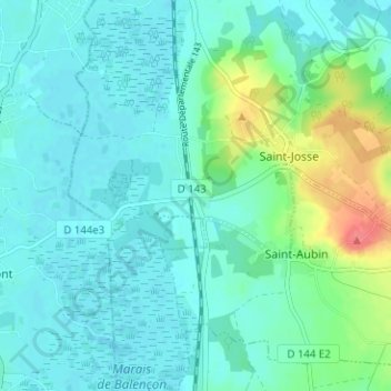 Mapa topográfico Capelle, altitude, relevo