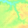 Mapa topográfico Wilberton, altitude, relevo