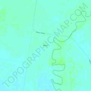 Mapa topográfico Wilson, altitude, relevo