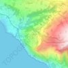 Mapa topográfico Coccorino, altitude, relevo