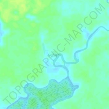 Mapa topográfico Sumapro, altitude, relevo
