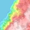 Mapa topográfico Pellegrina, altitude, relevo