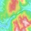 Mapa topográfico As Laxes, altitude, relevo