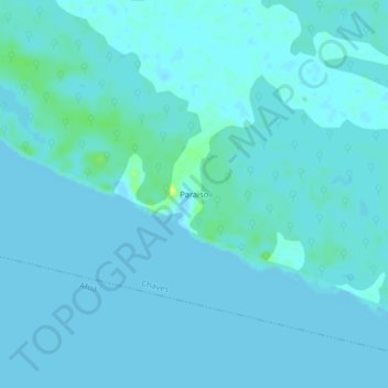 Mapa topográfico Paraiso, altitude, relevo