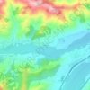 Mapa topográfico Viazzano, altitude, relevo