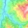 Mapa topográfico Malveo, altitude, relevo
