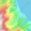 Mapa topográfico Ζαγορά, altitude, relevo