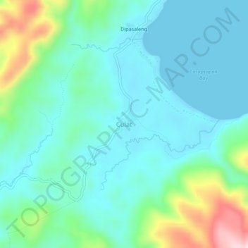 Mapa topográfico Culat, altitude, relevo