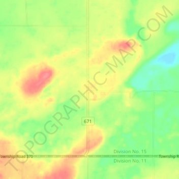 Mapa topográfico St-Denis, altitude, relevo