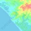 Mapa topográfico Bajamar, altitude, relevo