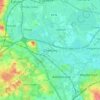 Mapa topográfico Chertsey, altitude, relevo