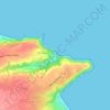 Mapa topográfico Martin Plage, altitude, relevo