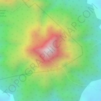 Mapa topográfico Mount Masaraga, altitude, relevo