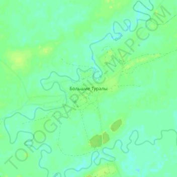 Mapa topográfico Большие Туралы, altitude, relevo