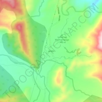 Mapa topográfico virolin, altitude, relevo