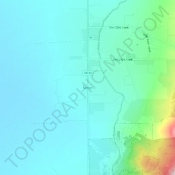 Mapa topográfico Marion, altitude, relevo