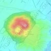 Mapa topográfico Cerro Zapotecas, altitude, relevo