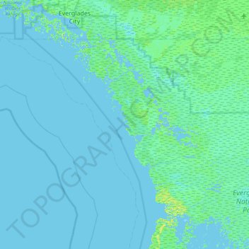 Mapa topográfico Wood Key, altitude, relevo