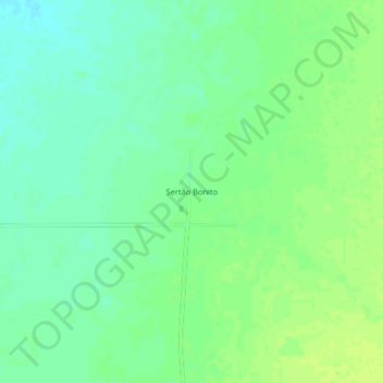 Mapa topográfico Sertão Bonito, altitude, relevo