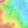 Mapa topográfico Biolley, altitude, relevo