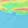 Mapa topográfico Lulworth Cove, altitude, relevo