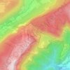 Mapa topográfico Le Creux de la Mainaz, altitude, relevo