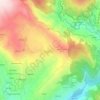 Mapa topográfico Candeiro, altitude, relevo