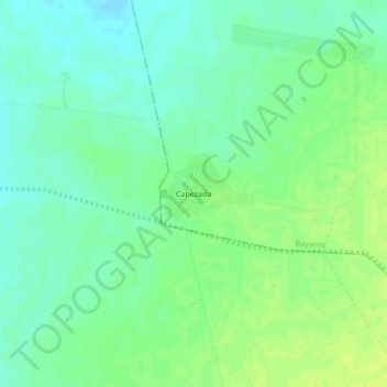 Mapa topográfico Cabezada, altitude, relevo