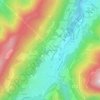 Mapa topográfico La Tour du Treuil, altitude, relevo