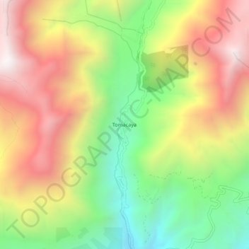 Mapa topográfico Tomacaya, altitude, relevo