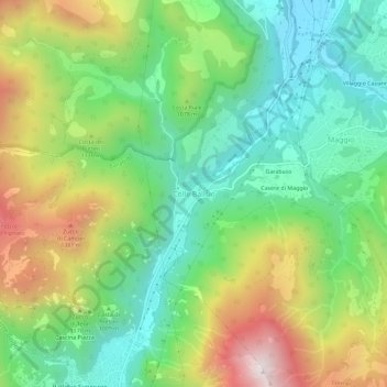 Mapa topográfico Colle Balisio, altitude, relevo