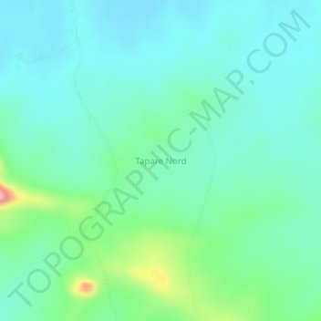 Mapa topográfico Tapare Nord, altitude, relevo