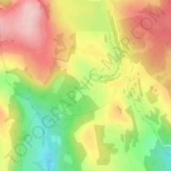 Mapa topográfico Cascade du Saltou, altitude, relevo