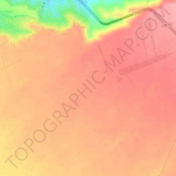 Mapa topográfico Lineas de Nasca, altitude, relevo