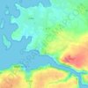 Mapa topográfico Kernevez Perroz, altitude, relevo