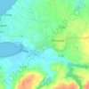 Mapa topográfico Pont An Traon, altitude, relevo