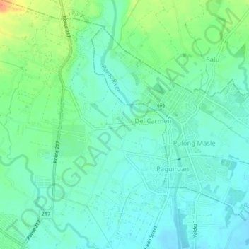 Mapa topográfico Benedicto, altitude, relevo