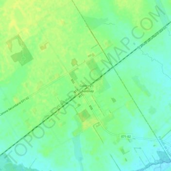 Mapa topográfico Goldney, altitude, relevo