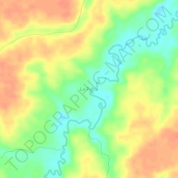Mapa topográfico La Palca, altitude, relevo