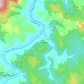 Mapa topográfico Hongkong Point, altitude, relevo