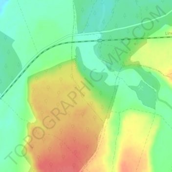 Mapa topográfico Trabancos, altitude, relevo